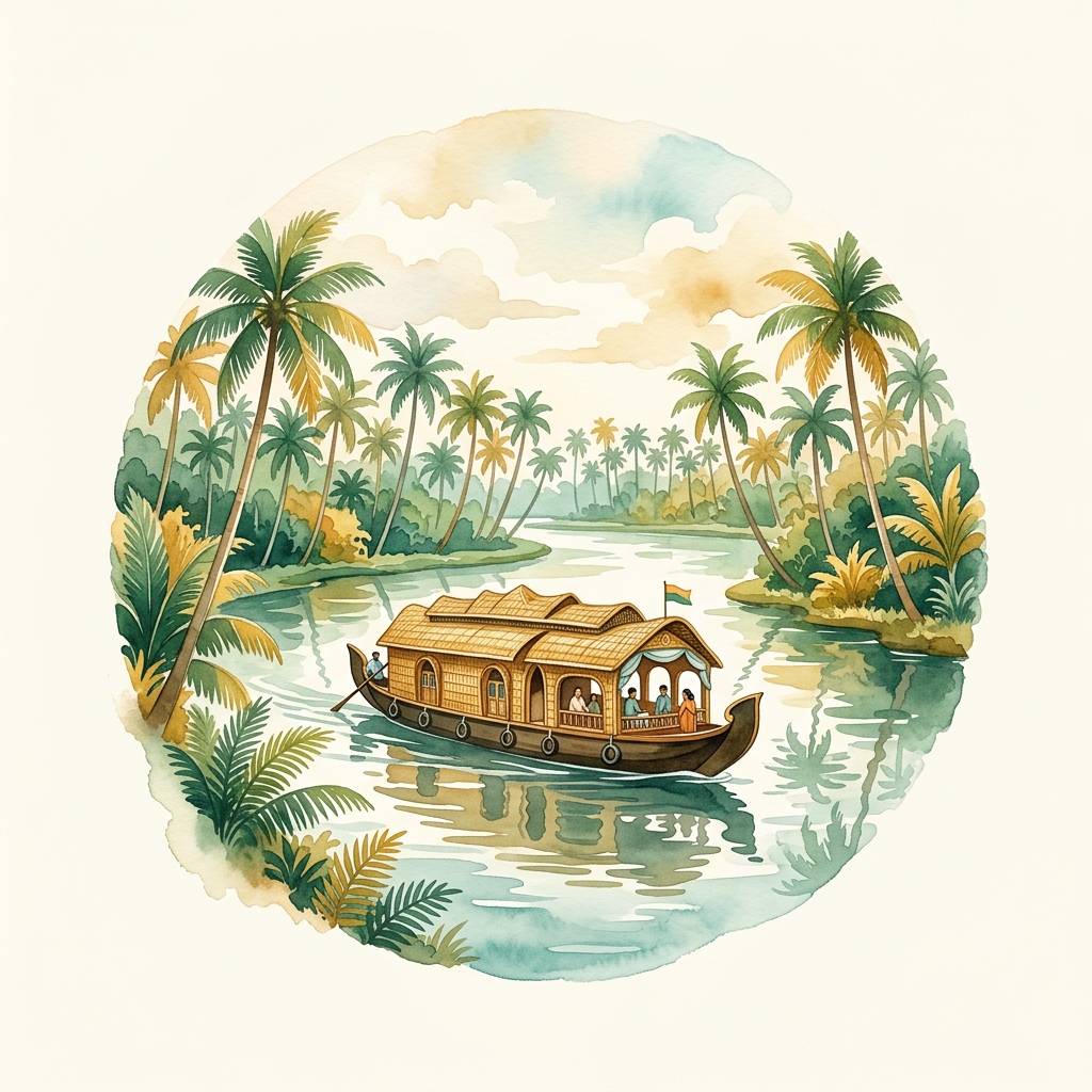 Alleppey Wedding Venue illustration